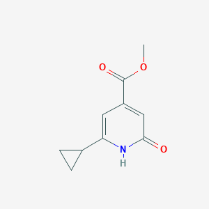 molecular formula C10H11NO3 B13088567 Methyl 6-cyclopropyl-2-oxo-1,2-dihydropyridine-4-carboxylate 
