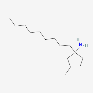 molecular formula C15H29N B13088577 3-Methyl-1-nonylcyclopent-3-enamine 