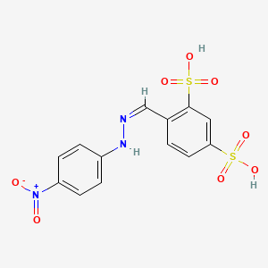 4-[(Z)-[(4-nitrophenyl)hydrazinylidene]methyl]benzene-1,3-disulfonic acid