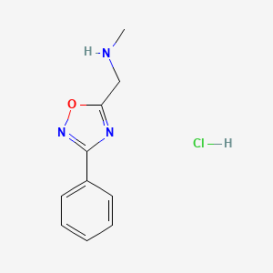 molecular formula C10H12ClN3O B1308893 N-methyl-1-(3-phenyl-1,2,4-oxadiazol-5-yl)methanamine Hydrochloride CAS No. 1185300-67-7