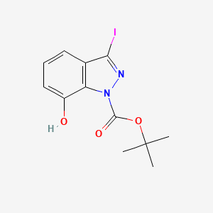 molecular formula C12H13IN2O3 B13088962 tert-Butyl 7-hydroxy-3-iodo-1H-indazole-1-carboxylate 