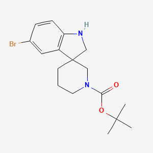 molecular formula C17H23BrN2O2 B13088989 Tert-butyl 5-bromospiro[indoline-3,3'-piperidine]-1'-carboxylate 