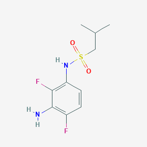 molecular formula C10H14F2N2O2S B13088992 N-(3-Amino-2,4-difluorophenyl)-2-methylpropane-1-sulfonamide 