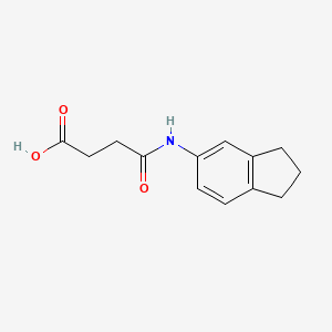 molecular formula C13H15NO3 B1308907 4-(2,3-dihydro-1H-inden-5-ylamino)-4-oxobutanoic acid CAS No. 847588-85-6