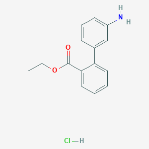 molecular formula C15H16ClNO2 B13089217 Ethyl 3'-amino-[1,1'-biphenyl]-2-carboxylate hydrochloride 