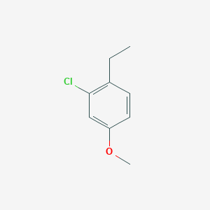 molecular formula C9H11ClO B13089243 2-Chloro-1-ethyl-4-methoxybenzene 