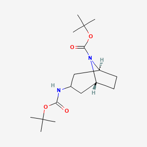 molecular formula C17H30N2O4 B13089371 N-Boc-exo-3-N-Boc-Aminotropane 