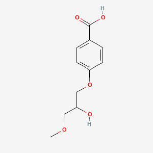 molecular formula C11H14O5 B1308940 4-(2-Hydroxy-3-methoxy-propoxy)-benzoic acid CAS No. 3478-54-4