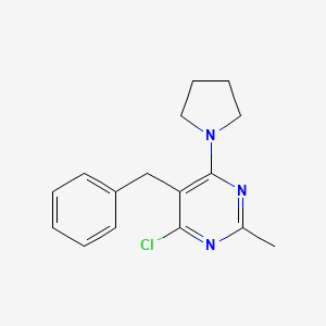 5-Benzyl-4-chloro-2-methyl-6-pyrrolidin-1-yl-pyrimidine