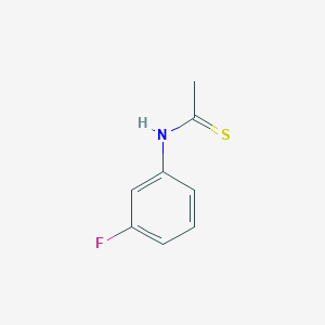 molecular formula C8H8FNS B13089435 N-(3-Fluorophenyl)ethanethioamide 
