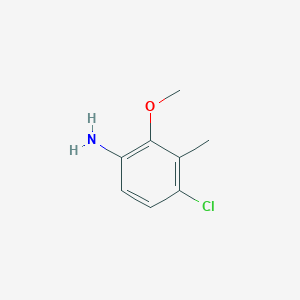 molecular formula C8H10ClNO B13089472 4-Chloro-2-methoxy-3-methylaniline 
