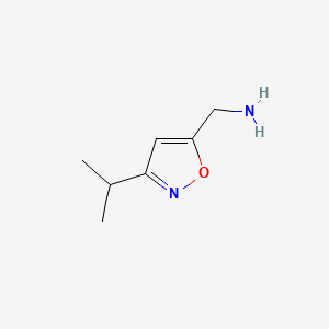 molecular formula C7H12N2O B1308956 5-Aminomethyl-3-isopropylisoxazole CAS No. 543713-30-0