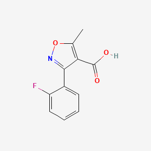 molecular formula C11H8FNO3 B1308959 3-(2-Fluoro-phenyl)-5-methyl-isoxazole-4-carboxylic acid CAS No. 1736-20-5