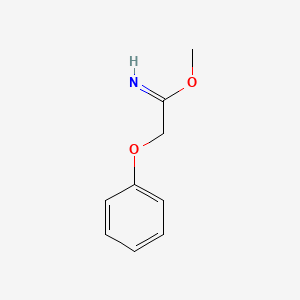 molecular formula C9H11NO2 B13089597 Methyl 2-phenoxyethanimidate 