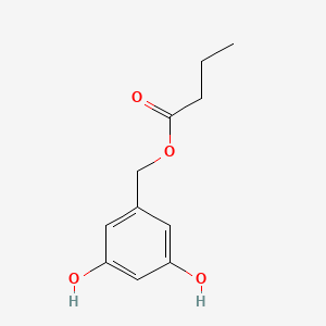 molecular formula C11H14O4 B13089729 3,5-Dihydroxybenzyl butyrate CAS No. 386263-88-3
