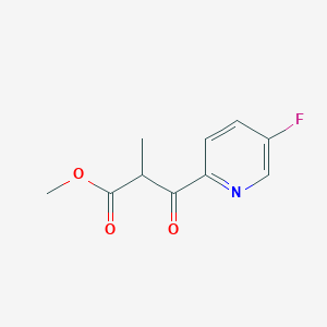 molecular formula C10H10FNO3 B13089741 Methyl 3-(5-fluoropyridin-2-YL)-2-methyl-3-oxopropanoate 