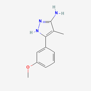 molecular formula C11H13N3O B1308976 5-(3-Methoxy-phenyl)-4-methyl-2H-pyrazol-3-ylamine CAS No. 1033430-89-5