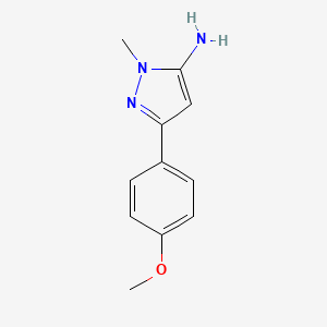 molecular formula C11H13N3O B1308977 3-(4-Methoxyphenyl)-1-methyl-1H-pyrazol-5-amine CAS No. 92469-35-7