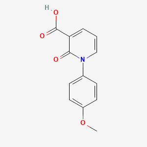 molecular formula C13H11NO4 B13089860 1-(4-Methoxyphenyl)-2-oxo-1,2-dihydropyridine-3-carboxylic acid 