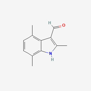 2,4,7-Trimethyl-1H-indole-3-carbaldehyde