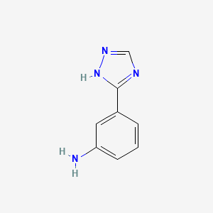 molecular formula C8H8N4 B1308995 3-(4H-[1,2,4]Triazol-3-yl)-phenylamine CAS No. 6219-57-4