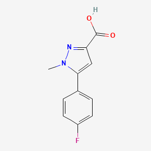 molecular formula C11H9FN2O2 B1308996 5-(4-Fluoro-phenyl)-1-methyl-1H-pyrazole-3-carboxylic acid CAS No. 957514-16-8