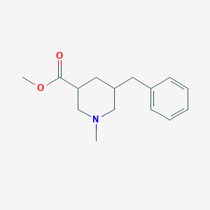 molecular formula C15H21NO2 B13090019 Methyl 5-benzyl-1-methylpiperidine-3-carboxylate 