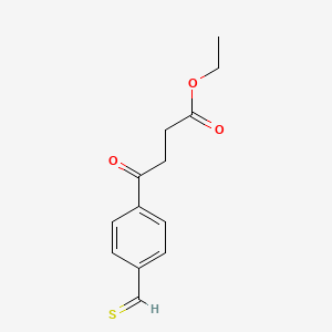 molecular formula C13H14O3S B13090218 Ethyl4-oxo-4-(4-thiomethylphenyl)butyrate 