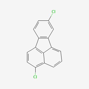 molecular formula C16H8Cl2 B13090222 3,8-Dichlorofluoranthene 