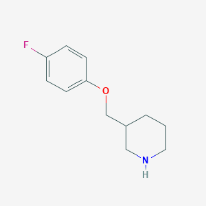 molecular formula C12H16FNO B130903 3-[(4-Fluorophenoxy)methyl]piperidine CAS No. 142220-38-0