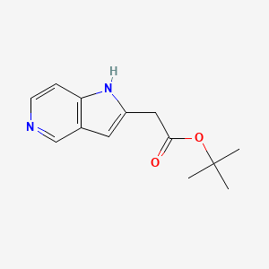 molecular formula C13H16N2O2 B13090303 tert-Butyl 2-(1H-pyrrolo[3,2-c]pyridin-2-yl)acetate 