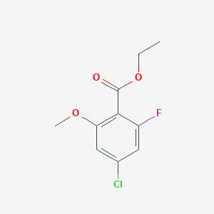 molecular formula C10H10ClFO3 B13090322 ethyl 4-Chloro-2-fluoro-6-methoxybenzoate 