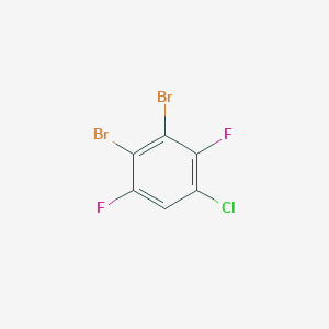 molecular formula C6HBr2ClF2 B13090377 1-Chloro-3,4-dibromo-2,5-difluorobenzene 