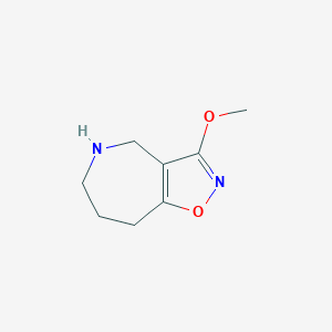 molecular formula C8H12N2O2 B130904 3-Methoxy-5,6,7,8-tetrahydro-4H-isoxazolo[4,5-c]azepine CAS No. 150480-58-3