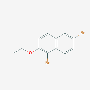 molecular formula C12H10Br2O B13090423 1,6-Dibromo-2-ethoxynaphthalene 