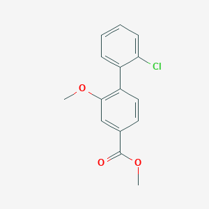molecular formula C15H13ClO3 B13090437 Methyl 2'-chloro-2-methoxy-[1,1'-biphenyl]-4-carboxylate 