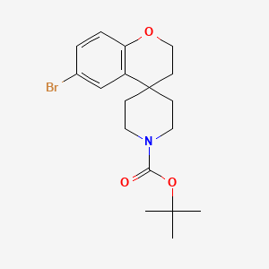 molecular formula C18H24BrNO3 B13090469 tert-Butyl 6-bromospiro[chroman-4,4'-piperidine]-1'-carboxylate 