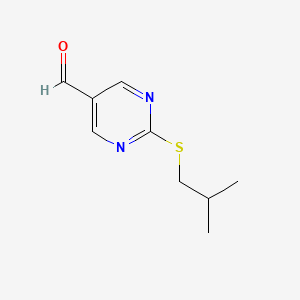 molecular formula C9H12N2OS B1309047 2-Isobutylsulfanyl-pyrimidine-5-carbaldehyde CAS No. 878433-13-7