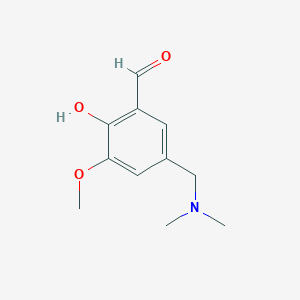 molecular formula C11H15NO3 B1309050 5-Dimethylaminomethyl-2-hydroxy-3-methoxy-benzaldehyde CAS No. 87743-12-2