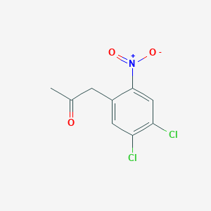 molecular formula C9H7Cl2NO3 B13090530 1-(4,5-Dichloro-2-nitrophenyl)propan-2-one 