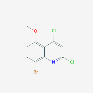 molecular formula C10H6BrCl2NO B13090534 8-Bromo-2,4-dichloro-5-methoxyquinoline 