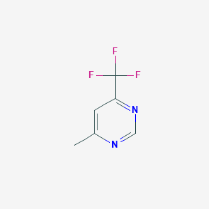 molecular formula C6H5F3N2 B13090552 4-Methyl-6-(trifluoromethyl)pyrimidine 