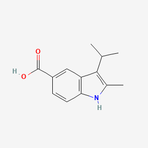 molecular formula C13H15NO2 B1309056 3-Isopropyl-2-methyl-1H-indole-5-carboxylic acid CAS No. 54233-21-5