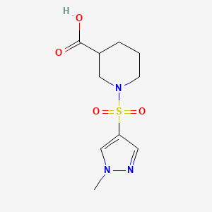molecular formula C10H15N3O4S B1309057 1-(1-Methyl-1H-pyrazole-4-sulfonyl)-piperidine-3-carboxylic acid CAS No. 957301-79-0
