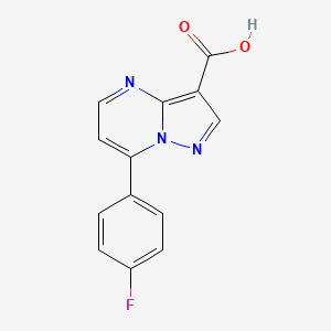 molecular formula C13H8FN3O2 B1309065 7-(4-Fluoro-phenyl)-pyrazolo[1,5-a]pyrimidine-3-carboxylic acid CAS No. 870540-31-1