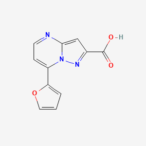 molecular formula C11H7N3O3 B1309067 7-Furan-2-yl-pyrazolo[1,5-a]pyrimidine-2-carboxylic acid CAS No. 869947-19-3