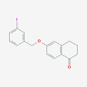 molecular formula C17H15IO2 B13090675 6-((3-Iodobenzyl)oxy)-3,4-dihydronaphthalen-1(2H)-one 