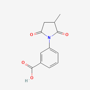 molecular formula C12H11NO4 B1309068 3-(3-甲基-2,5-二氧代吡咯烷-1-基)苯甲酸 CAS No. 832739-55-6