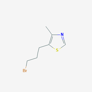 molecular formula C7H10BrNS B13090707 5-(3-Bromopropyl)-4-methyl-1,3-thiazole 