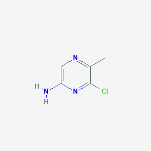 molecular formula C5H6ClN3 B13090713 6-Chloro-5-methyl-2-pyrazinamine 